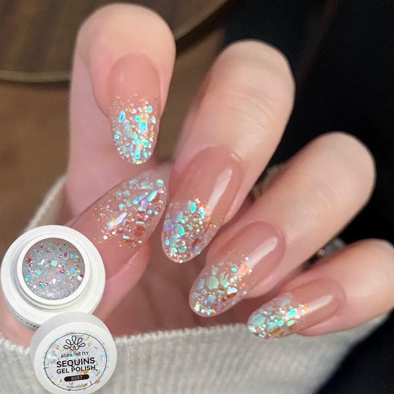 Sequins Gel SG57 & Magnetic Gel MY01 Set #01 Gel Nail Polish BORN PRETTY 