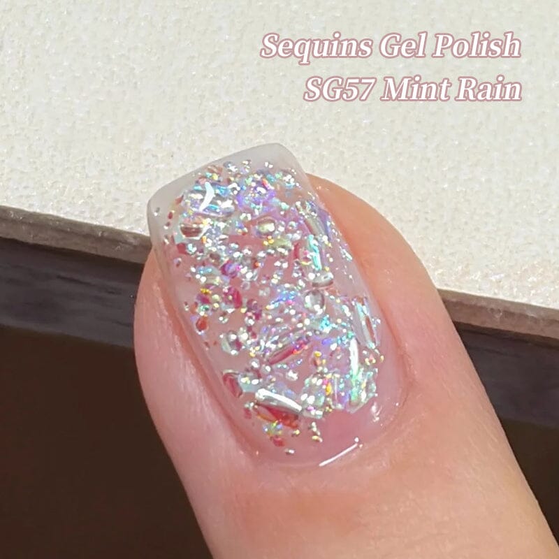 Sequins Gel SG57 & Magnetic Gel MY01 Set #01 Gel Nail Polish BORN PRETTY 