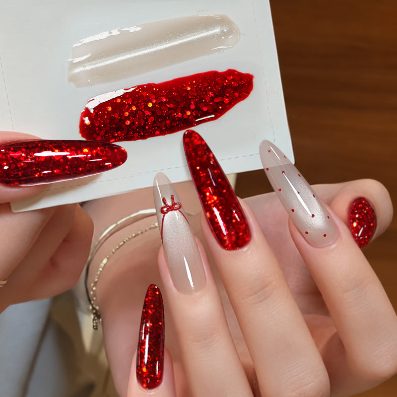 2pcs Set Glitter Gel SG38 & Cat Magnetic Gel MY03 10ml