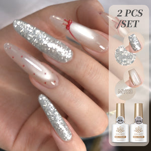 2pcs Set Glitter Gel SG40 & Cat Magnetic Gel MY03 10ml