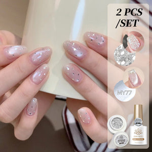 Sequins Gel SG58 & Magnetic Gel MY77 Set #03 Gel Nail Polish BORN PRETTY 