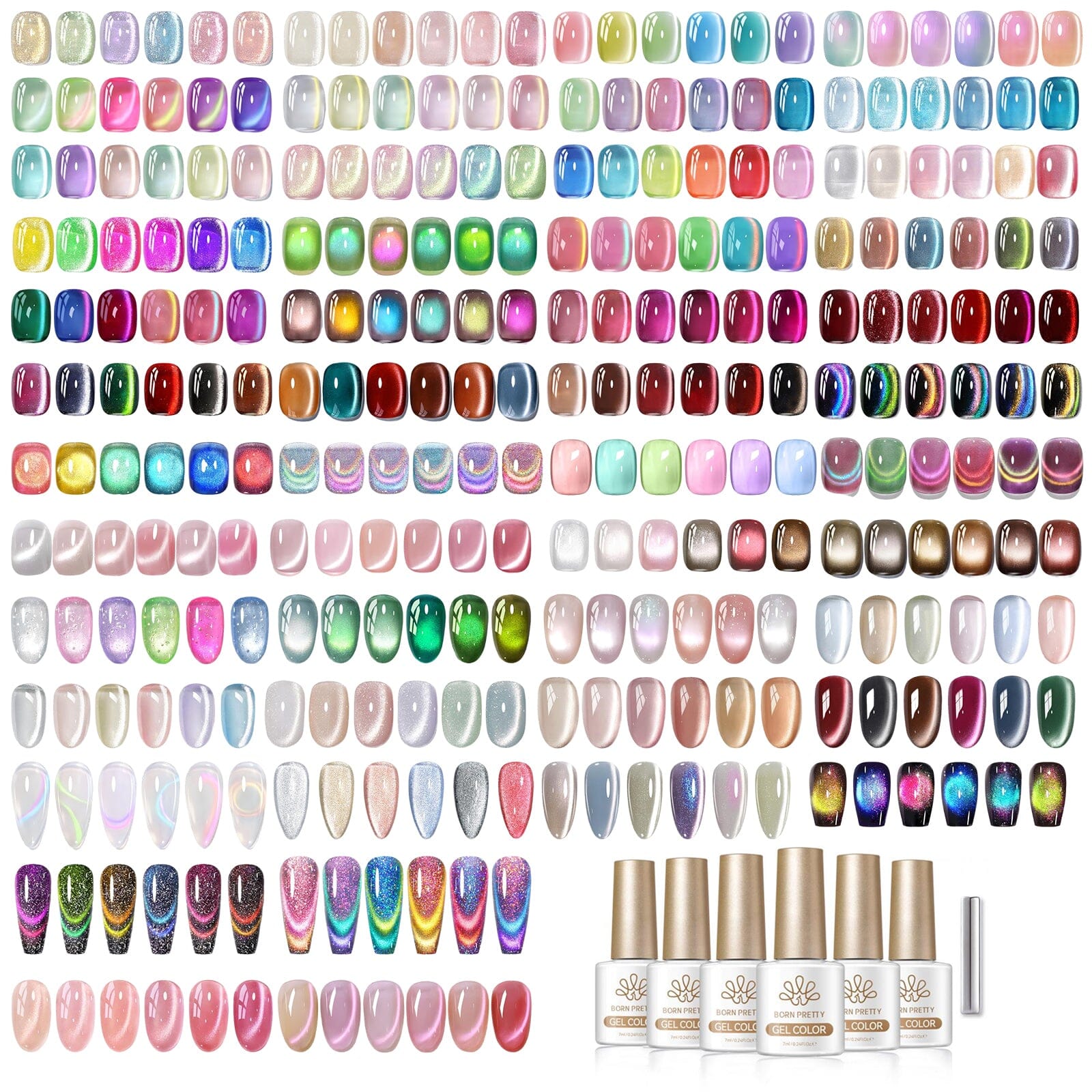 6 Colors Cat Magnetic Gel Polish Set 7ml Gel Nail Polish BORN PRETTY 