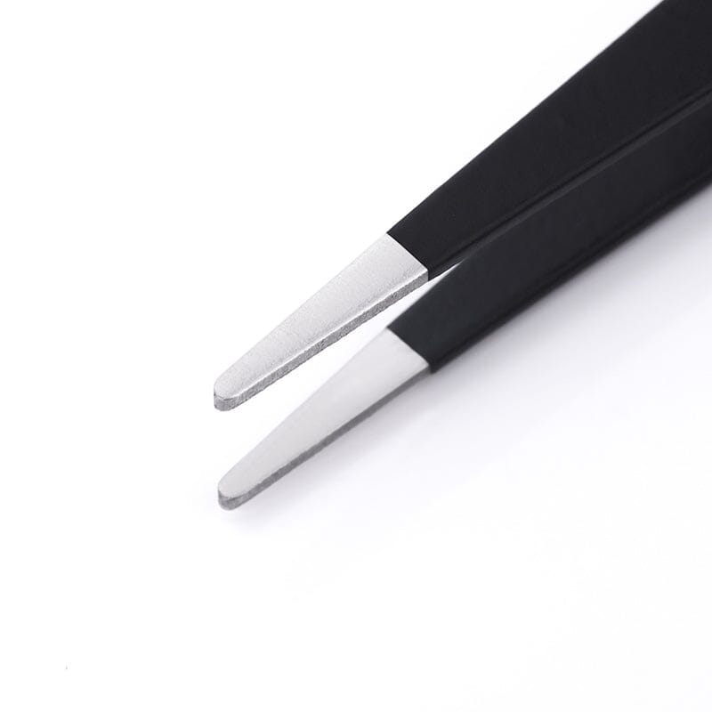 Black Straight Nail Tweezers Tools & Accessories No Brand 