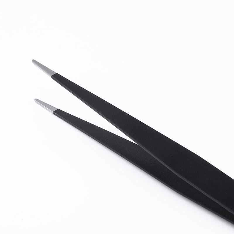 Black Straight Nail Tweezers Tools & Accessories No Brand 