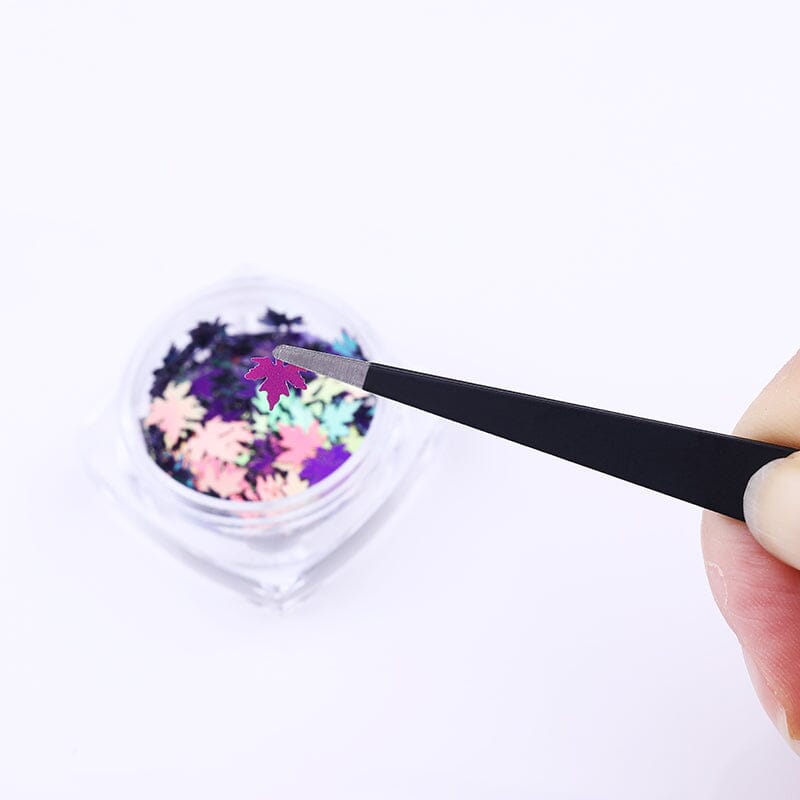 Black Straight Nail Tweezers Tools & Accessories No Brand 