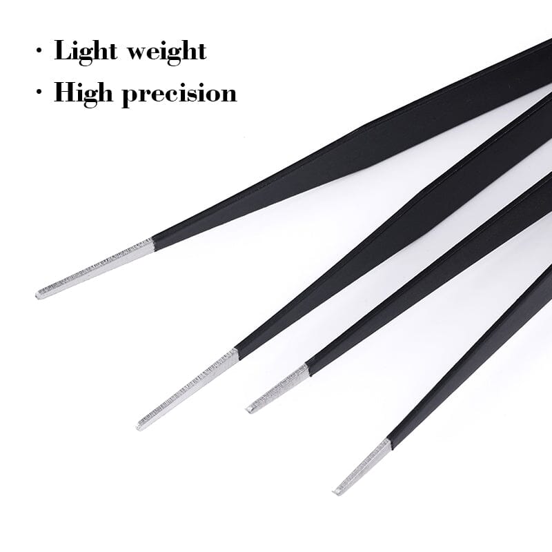 Black Straight Nail Tweezers Tools & Accessories No Brand 