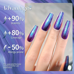 Blue Purple Chameleon Gel Polish BS01 Mirage 10ml Gel Nail Polish BORN PRETTY 