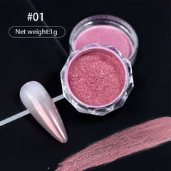 Gradient Pearly Mirror Nail Powder Nail Powder BORN PRETTY 01 