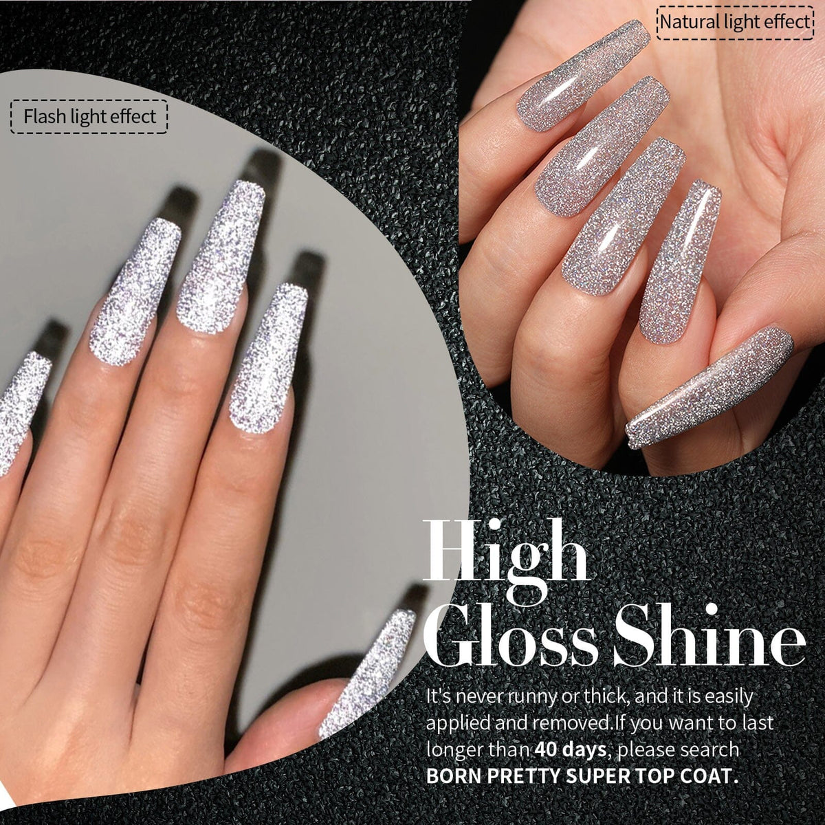 6 Colors Reflective Glitter Gel Polish Set 7ml Kits & Bundles BORN PRETTY 