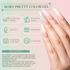 Silky White Series Gel Polish 10ml Black Gel Nail Polish BORN PRETTY 