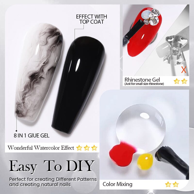 8-in-1 Nail Glue Gel 15ml Gel Nail Polish BORN PRETTY 