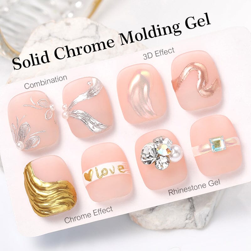 Semi-Solid Chrome Molding Gel 5g Gel Nail Polish NICOLE DIARY 