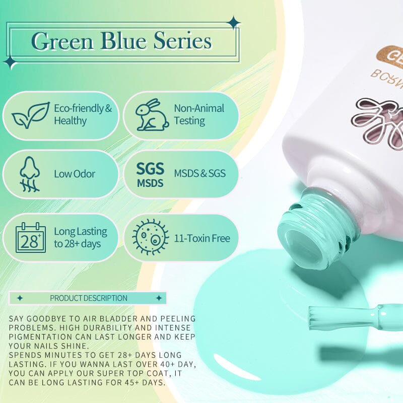 Blue Gel Polish CG030 10ml Gel Nail Polish BORN PRETTY 