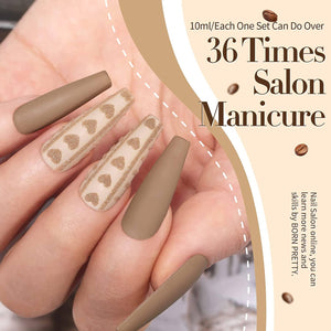 Coffee Latte - 6 Colors 10ml Gel Nail Polish Set Gel Nail Polish BORN PRETTY 